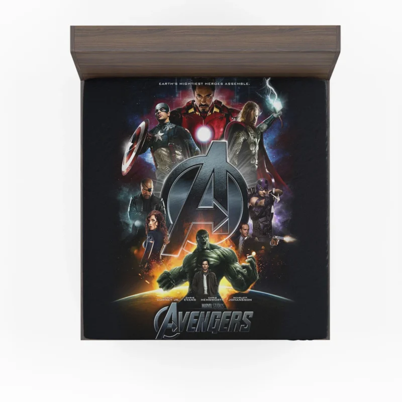 The Avengers Movie: Earth Mightiest Heroes Unite Fitted Sheet