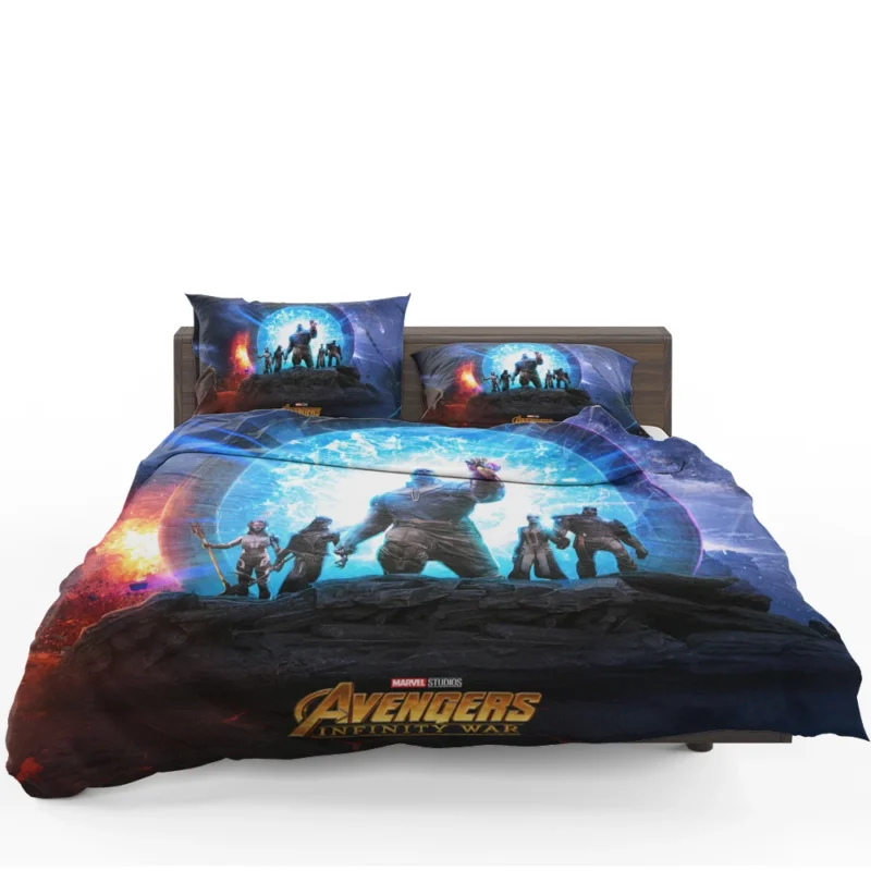 The Black Order: Thanos Menacing Allies in Infinity War Bedding Set