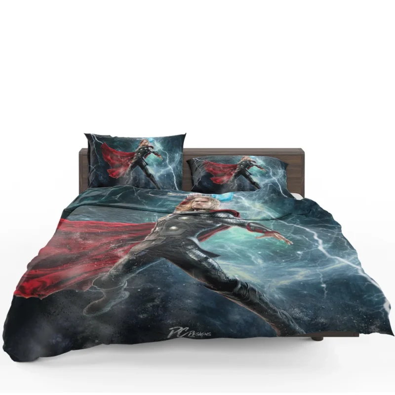 Thor Hammer Strikes in Avengers: Age of Ultron Bedding Set