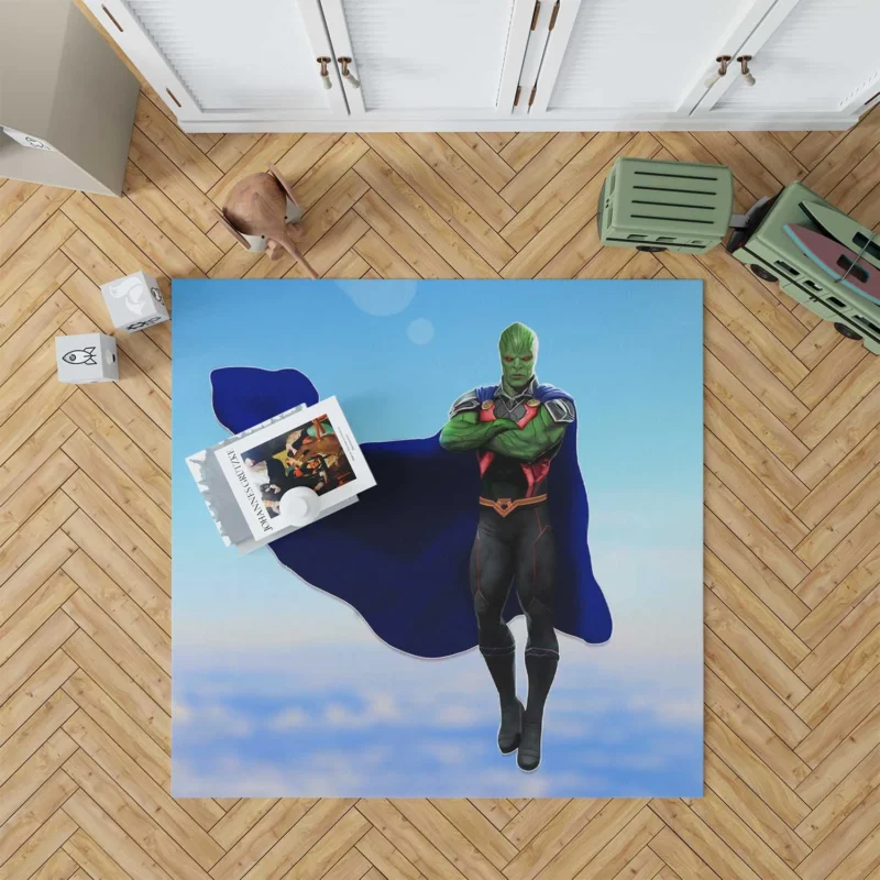 Unleash the Power of Martian Manhunter in Comics Floor Rug