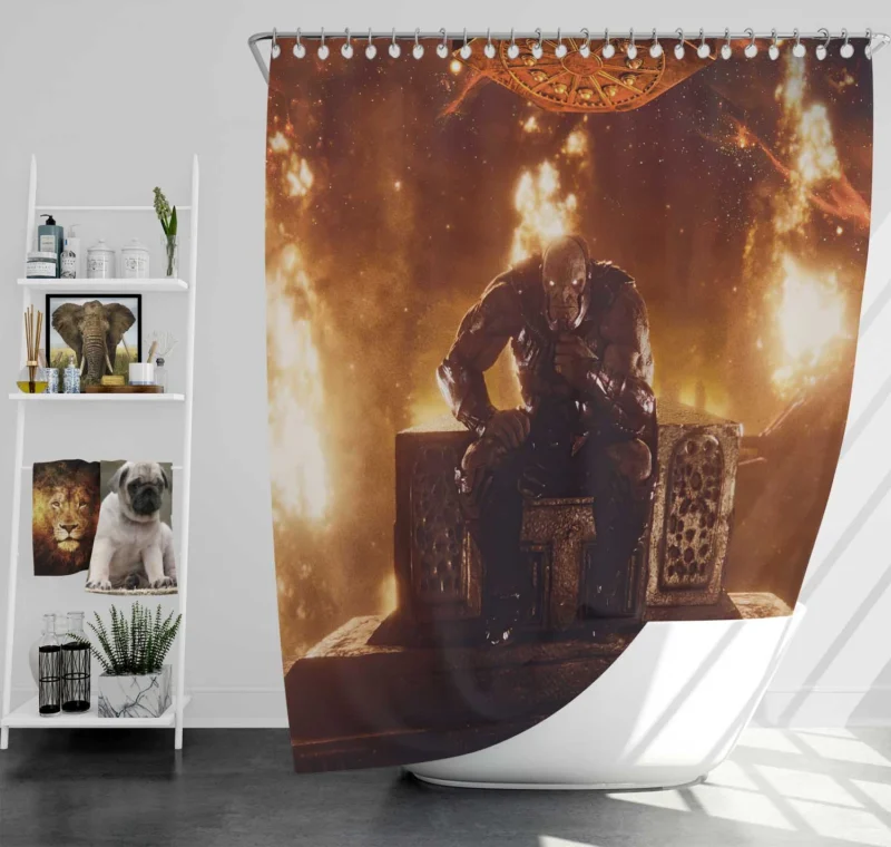 Zack Snyder Justice League: The Darkseid Saga Shower Curtain