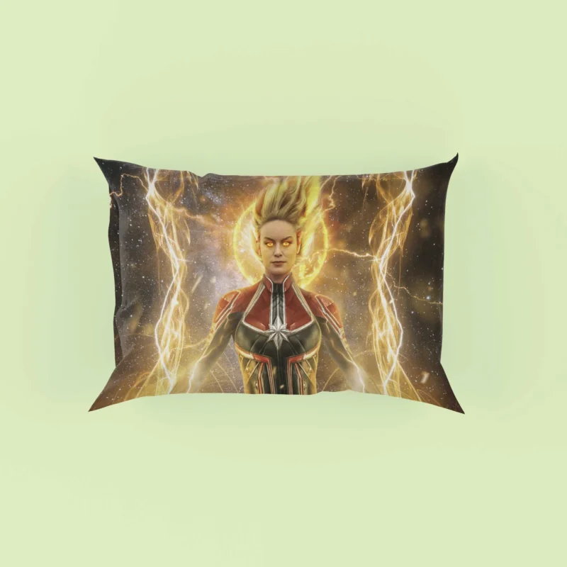 Captain Marvel Movie: Brie Larson Cosmic Role Pillow Case