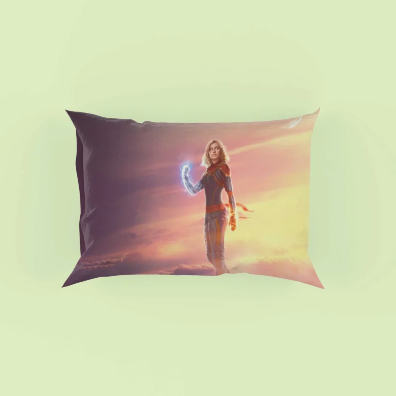 Captain Marvel Movie: Brie Larson Superhero Pillow Case