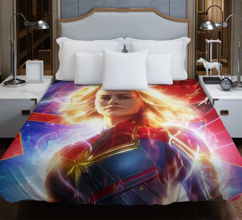 Captain Marvel: Brie Larson Marvel Adventure Duvet Cover