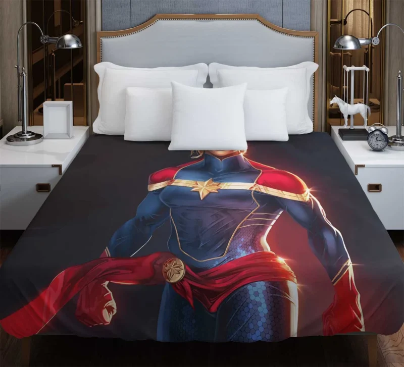 Captain Marvel Comics: Marvel Cosmic Defender Duvet Cover