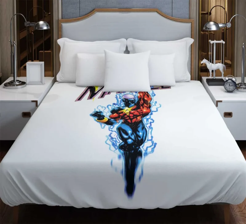 Captain Marvel HD Wallpaper: Marvel Heroine Duvet Cover