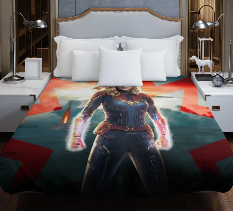 Captain Marvel Movie: Brie Larson Marvel Adventure Duvet Cover