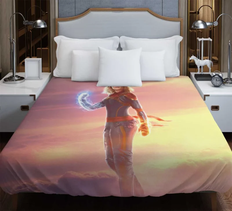 Captain Marvel Movie: Brie Larson Superhero Duvet Cover