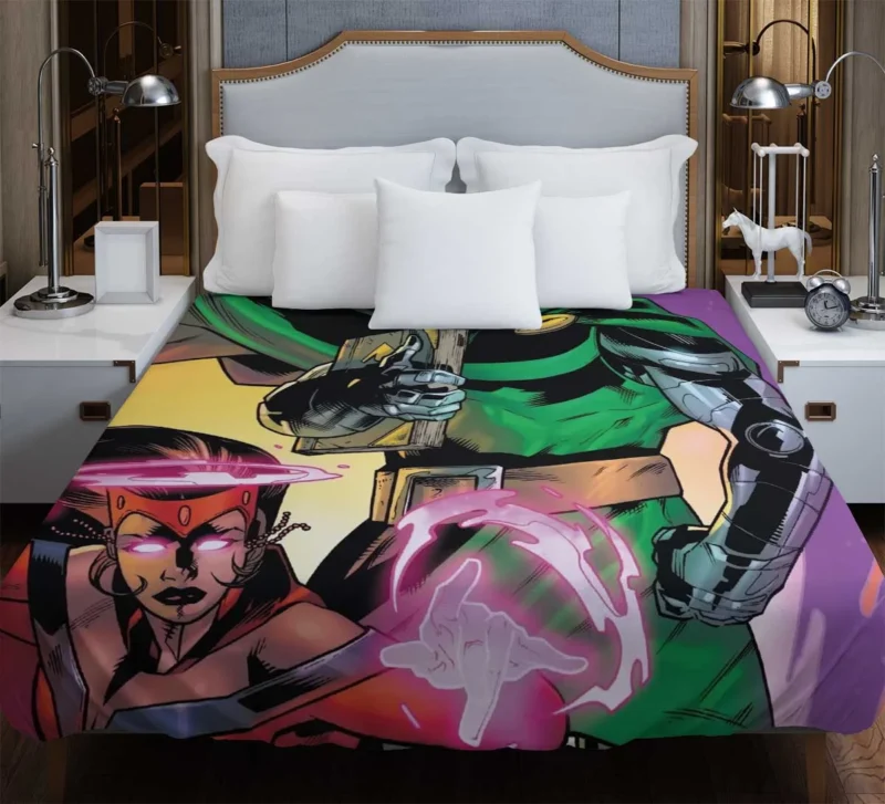 Doctor Doom vs. Scarlet Witch: A Marvel Showdown Duvet Cover