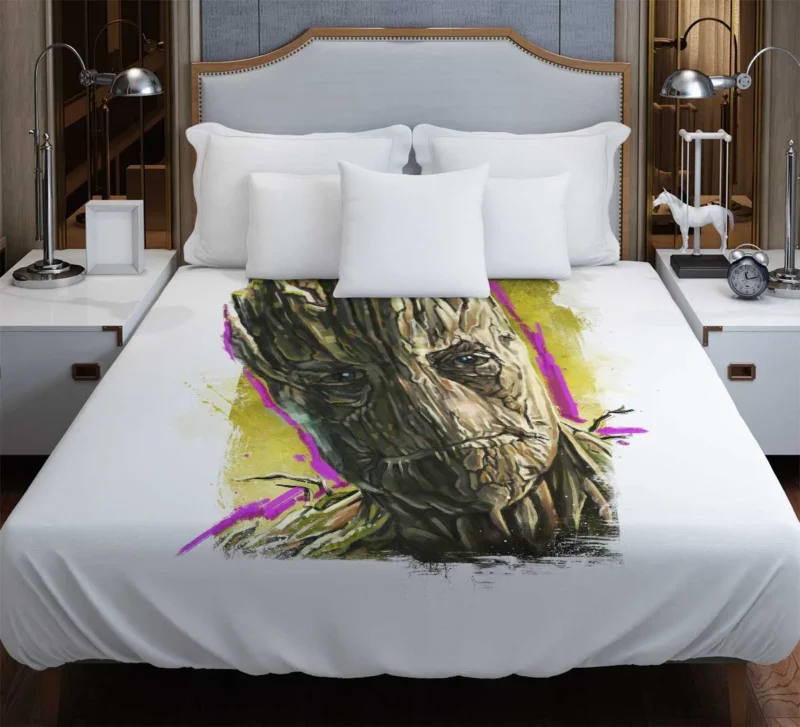 Groot in Comics: Guardians Of The Galaxy Star Duvet Cover