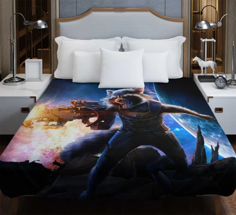 Guardians of the Galaxy: Rocket Raccoon Cosmic Quest Duvet Cover