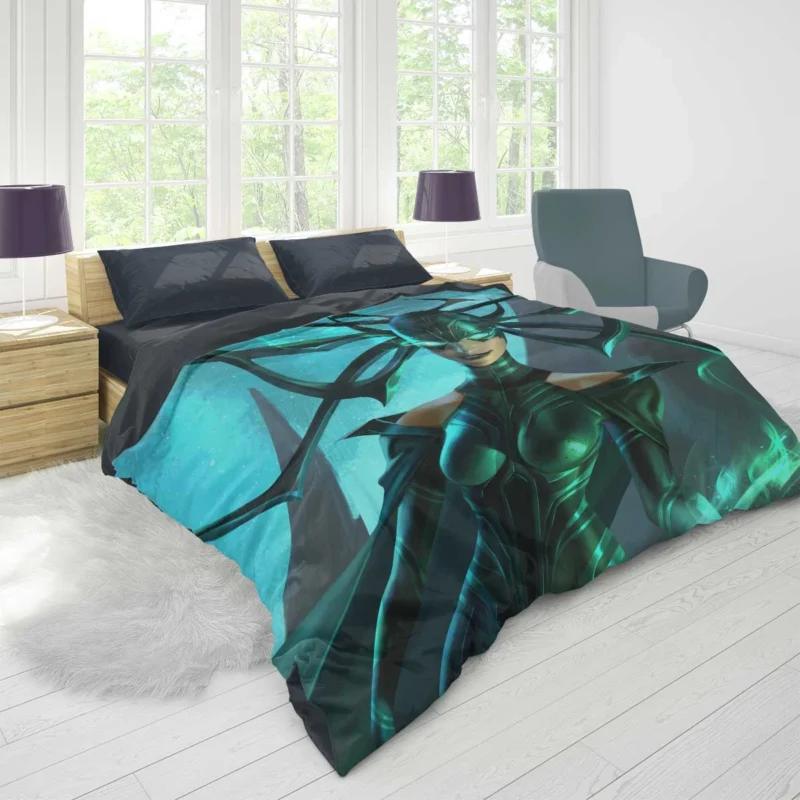 Hela in Marvel Snap: Video Game Adventure Duvet Cover