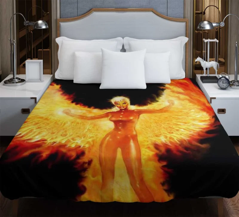 Rachel Summers and the Phoenix in Comics Duvet Cover