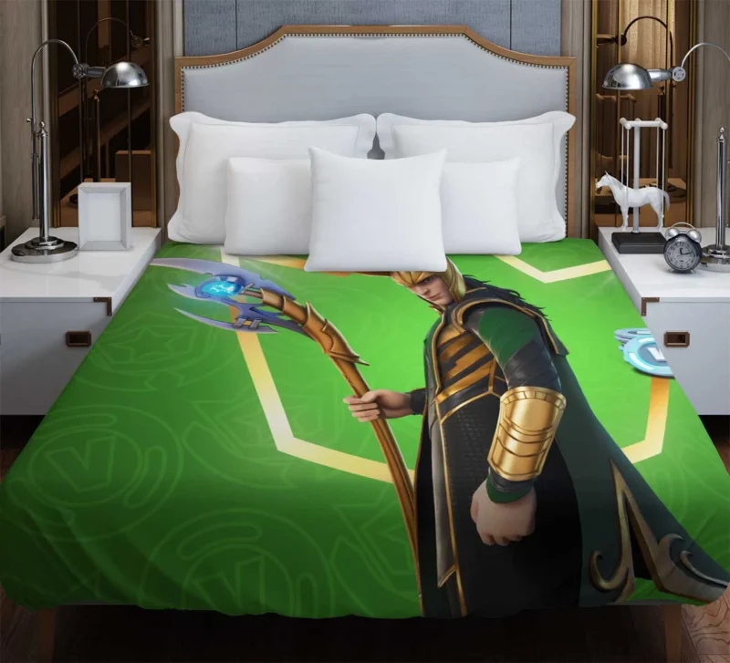 Unlock Loki in Fortnite: God of Mischief Duvet Cover